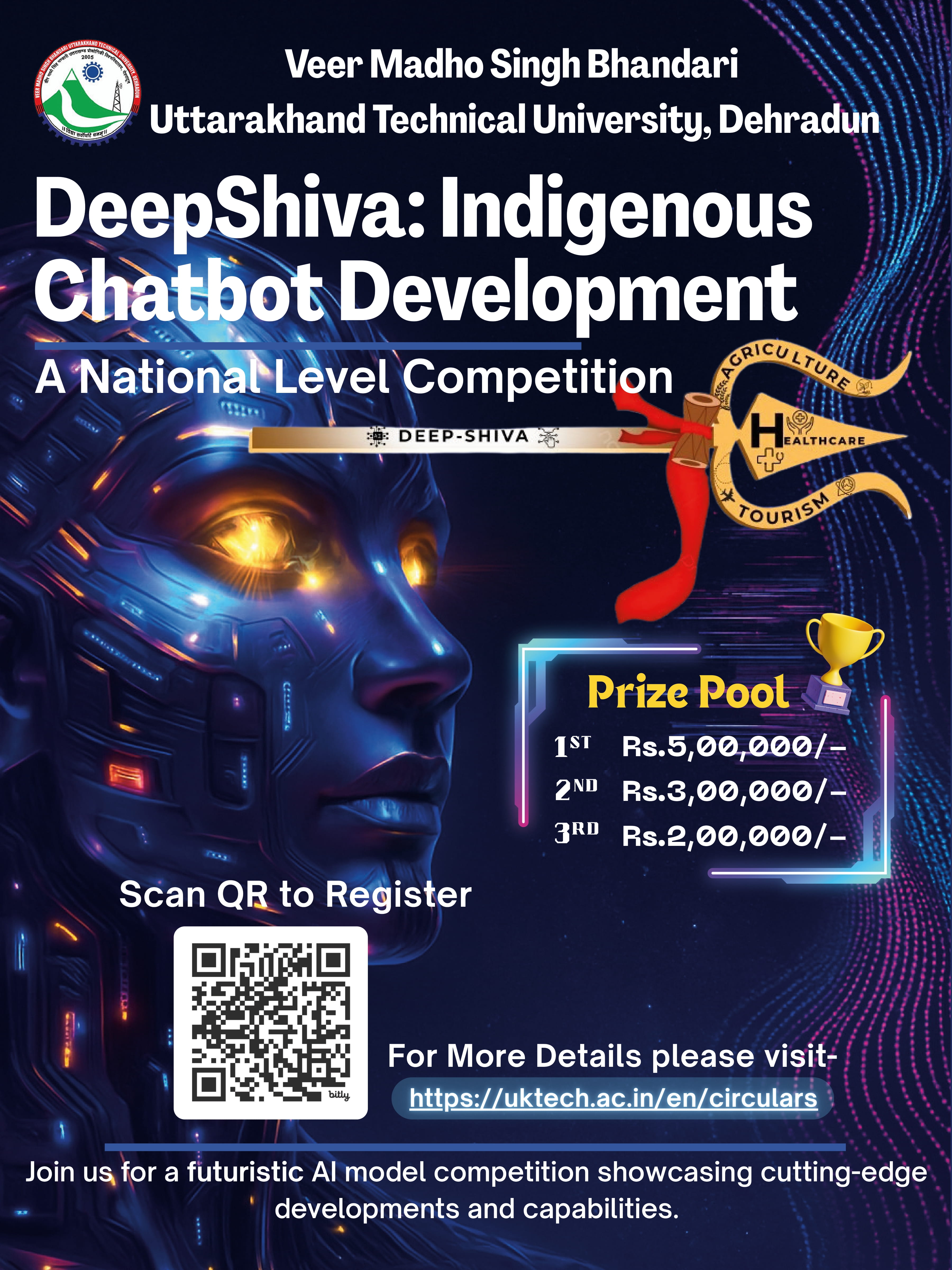 National Competition for Indigenous Chatbot Development DEEP-SHIVA - Open Source LLM for Agriculture, Healthcare & Tourism Last Date to Apply 30th July 2025